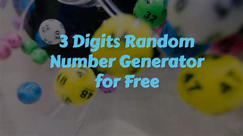 random 3 number